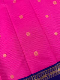 Thumbnail for Exclusive Kanchivaram Korvai Pure Silk Pure Zari Silk Saree | Bubblegum Pink & Purple | Gold Zari | Handwoven | Ships from California