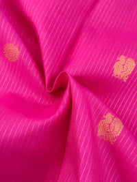Thumbnail for Exclusive Kanchivaram Korvai Pure Silk Pure Zari Silk Saree | Bubblegum Pink & Purple | Gold Zari | Handwoven | Ships from California