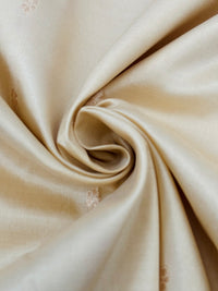 Thumbnail for Lightweight Banarasi Katan Silk Saree | Beige | Gold Zari | Handwoven | Silk Mark Certified | Ships from California