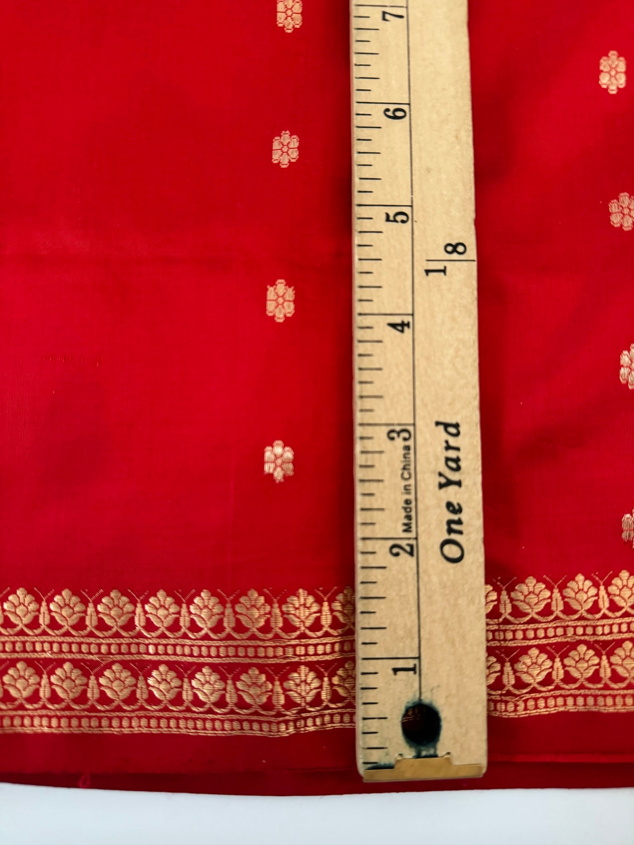 Lightweight Banarasi Katan Silk Saree | Red | Gold Zari | Handwoven | Silk Mark Certified | Ships from California