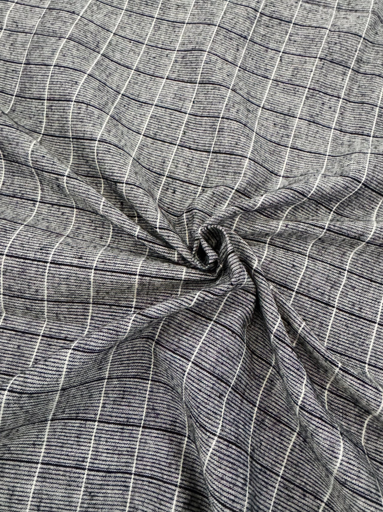 ShopNaya Exclusive | Handwoven | Pure Cotton Saree | No Blouse | Gray & Black | Ships from California