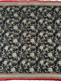 Thumbnail for Pure Cotton Saree from Banaras | Black | Gold & Silver Zari | Kadwa Weave | Handwoven | Ships from California