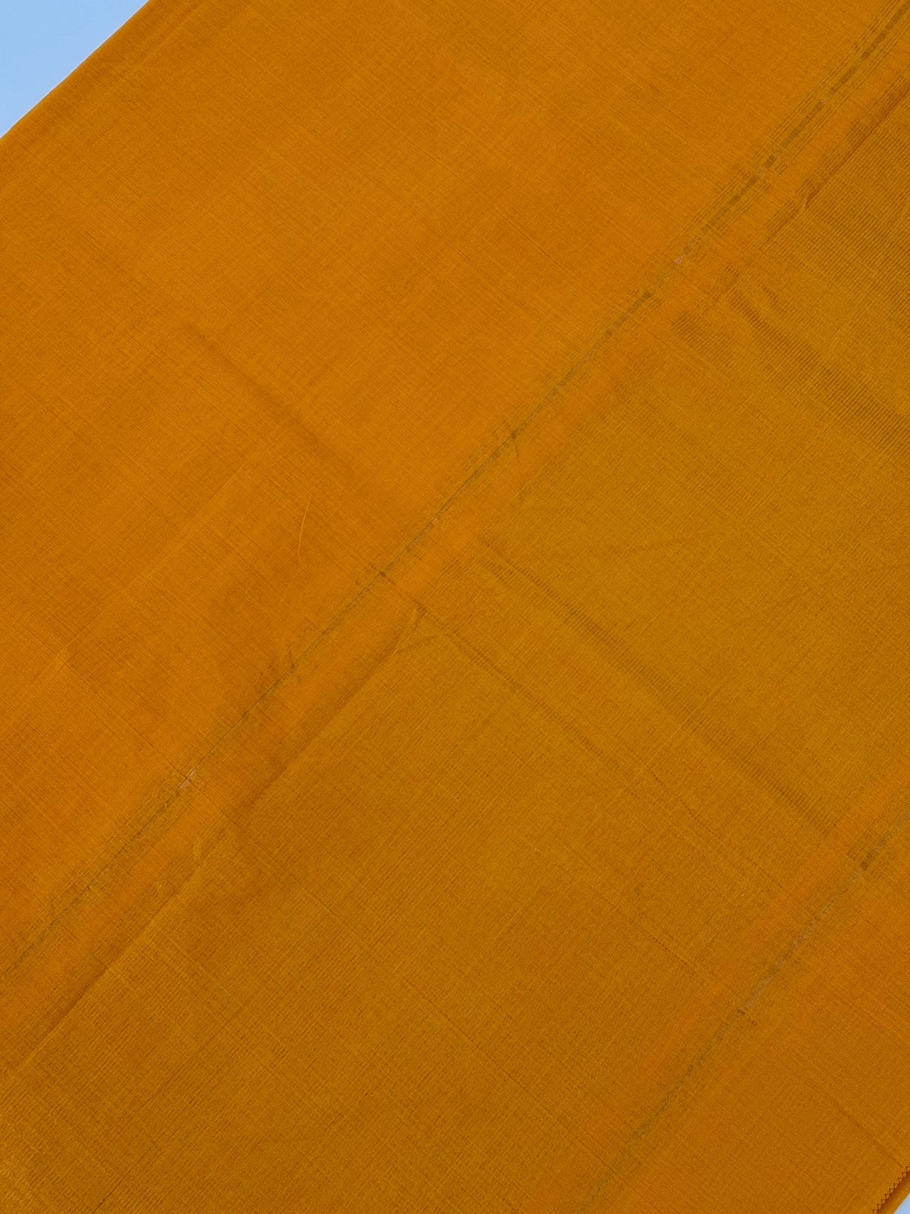 Handwoven Mangalgiri Cotton Saree | Tumeric Yellow | Gold Zari | Handwoven | Ships from California