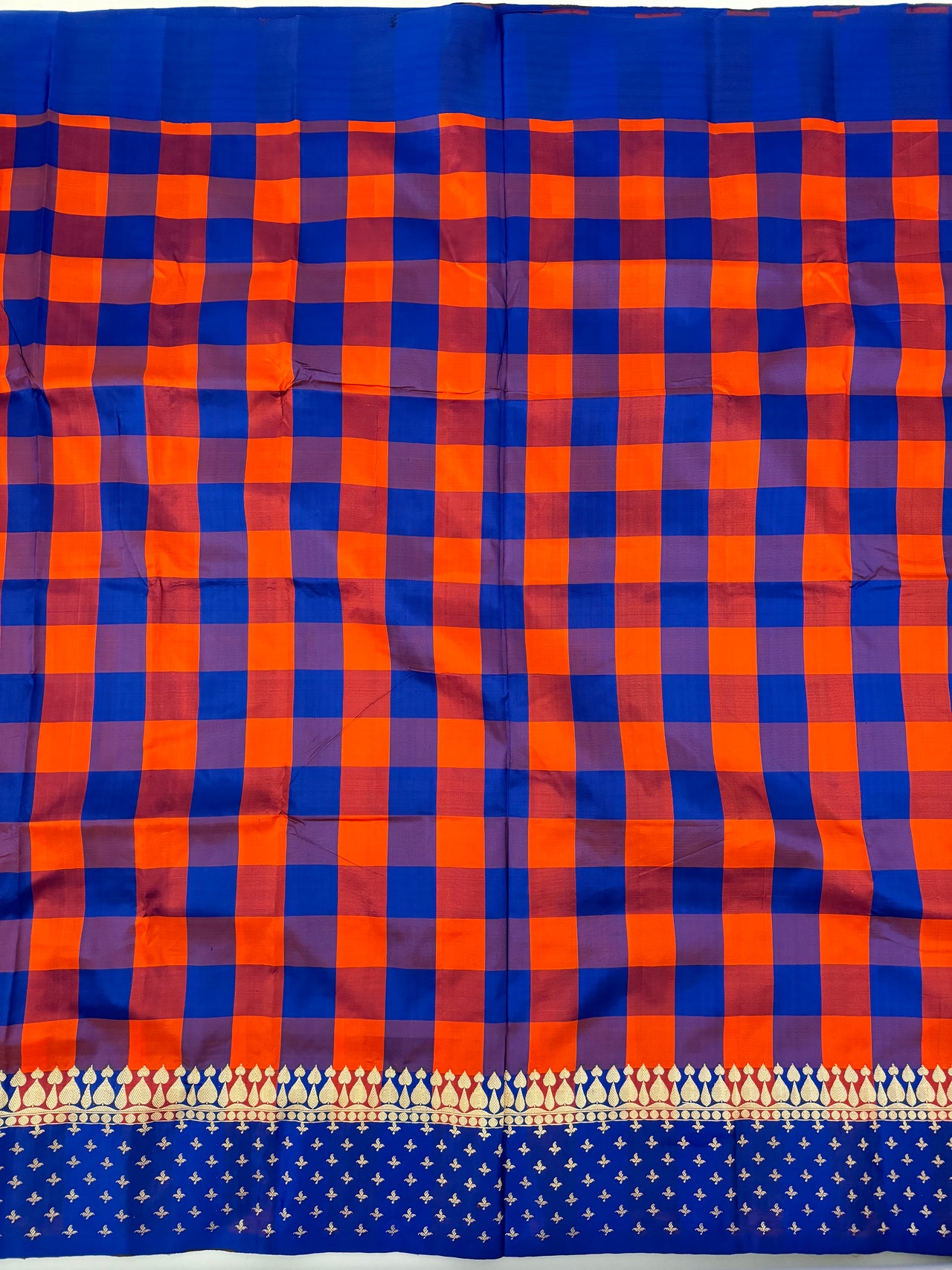 Banarasi Katan Silk Saree | Royal Blue | Gold Zari | Handwoven | Silk Mark Certified | Ships from California