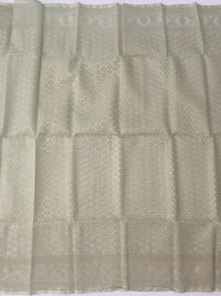 Thumbnail for Masterpiece Authentic Dhakai Jamdani Muslin Saree from Bangladesh | Handwoven | Light Sage Green | Ships from California