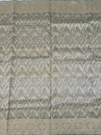 Thumbnail for Banarasi Tissue Silk Alfi Saree | Light Sage Green | Gold & Silver Zari | Handwoven | Silk Mark Certified | Ships from California