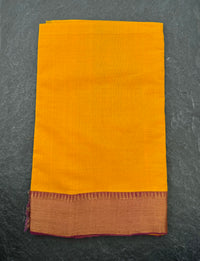 Thumbnail for Handwoven Mangalgiri Cotton Saree | Tumeric Yellow | Gold Zari | Handwoven | Ships from California