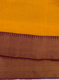Thumbnail for Handwoven Mangalgiri Cotton Saree | Tumeric Yellow | Gold Zari | Handwoven | Ships from California