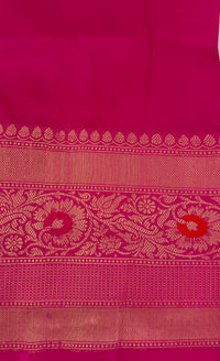 Thumbnail for Banarasi Katan Pure Silk Saree | Light Pistachio Green & Pink | Gold Zari | Handwoven | Silk Mark Certified | Ships from California