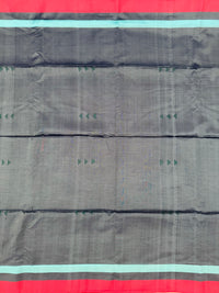 Thumbnail for ShopNaya Exclusive | Handwoven | Pure Cotton Saree | Jamdani Weave | No Blouse | Metallic Blue Gray | Thread Work | Handloom Mark | Ships from California
