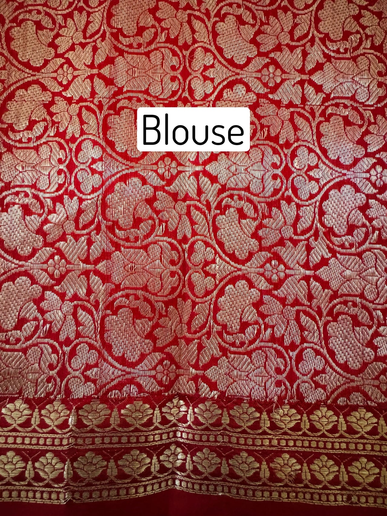 Lightweight Banarasi Katan Silk Saree | Red | Gold Zari | Handwoven | Silk Mark Certified | Ships from California