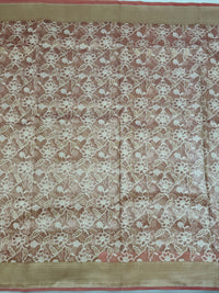 Thumbnail for Kora Silk Sari from Banaras | Dull Pink | Gold Zari | Handwoven | Ships from California
