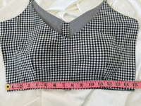 Thumbnail for Ready To Wear Saree Blouse | Handwoven Cotton | Size 34 | Black and White Checks | Sphagetti Strap | Free Shipping | Ships from California