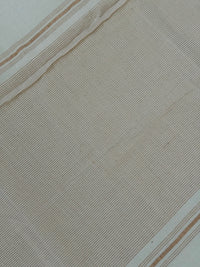 Thumbnail for Handwoven Mangalgiri Cotton Saree | White | Gold Zari | Handwoven | Ships from California