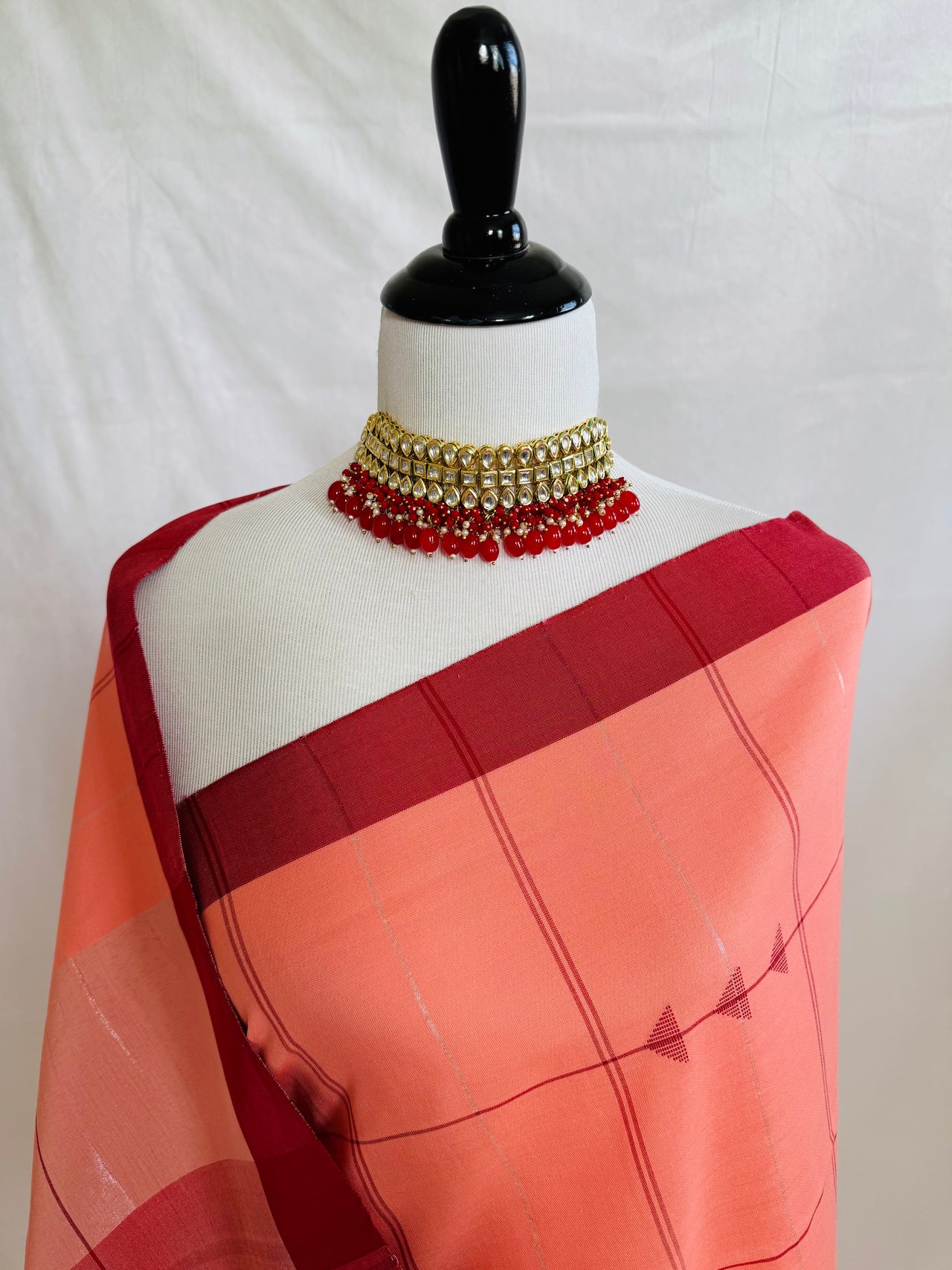ShopNaya Exclusive | Handwoven | Cotton Saree | Jamdani Weave | No Blouse | Blended Silver Zari | Handloom Mark | Ships from California