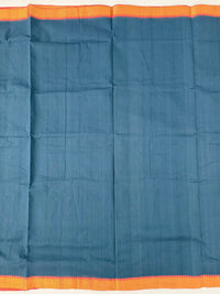 Thumbnail for Handwoven Mangalgiri Cotton Saree | Blue | Gold Zari | Handwoven | Ships from California