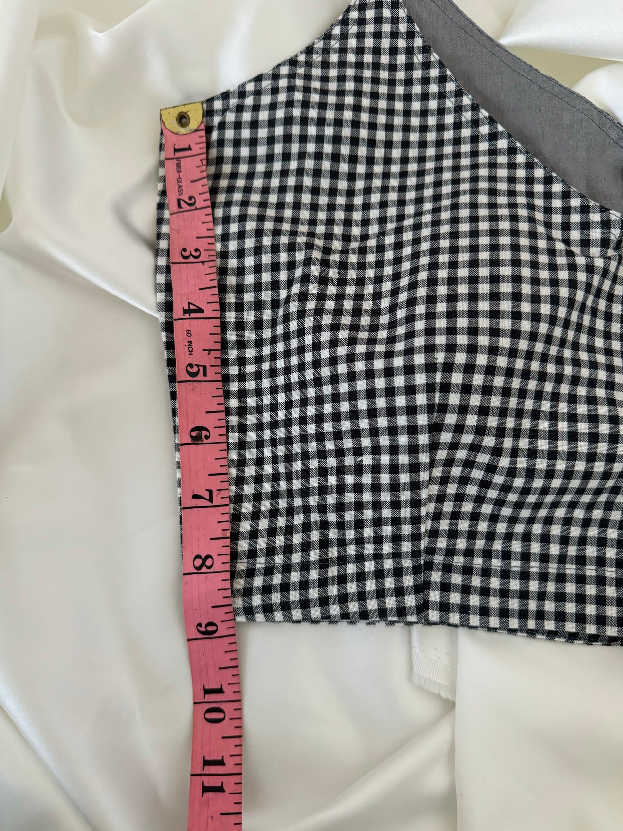 Ready To Wear Saree Blouse | Handwoven Cotton | Size 34 | Black and White Checks | Sphagetti Strap | Free Shipping | Ships from California