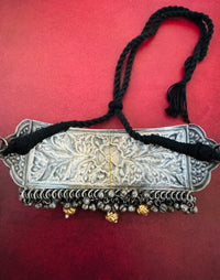 Thumbnail for German Silver Ahmedabadi Kundan Choker Set | Semi-Precious Stones | Contains Nickel | Gold Plated | Free Shipping | Ships from California