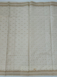 Thumbnail for Banarasi Cotton Patola Saree | Off-White | Gold Zari | Handwoven | Ships from California
