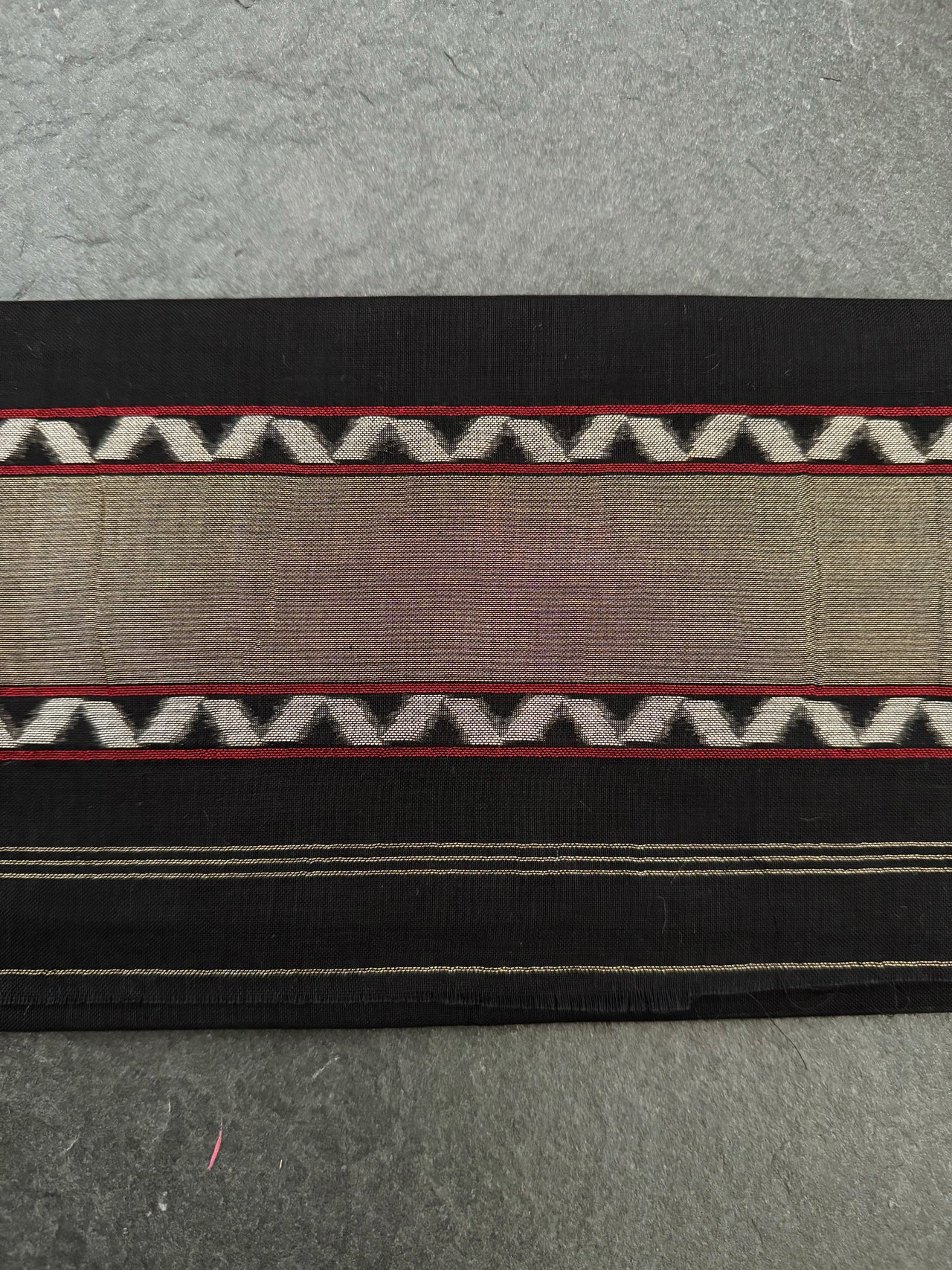 Pure Cotton Saree from Banaras | Black | Gold & Silver Zari | Kadwa Weave | Handwoven | Ships from California