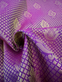 Thumbnail for Kanchipuram korvai silk saree | Half & Half | Purple | Handwoven | Ships from California