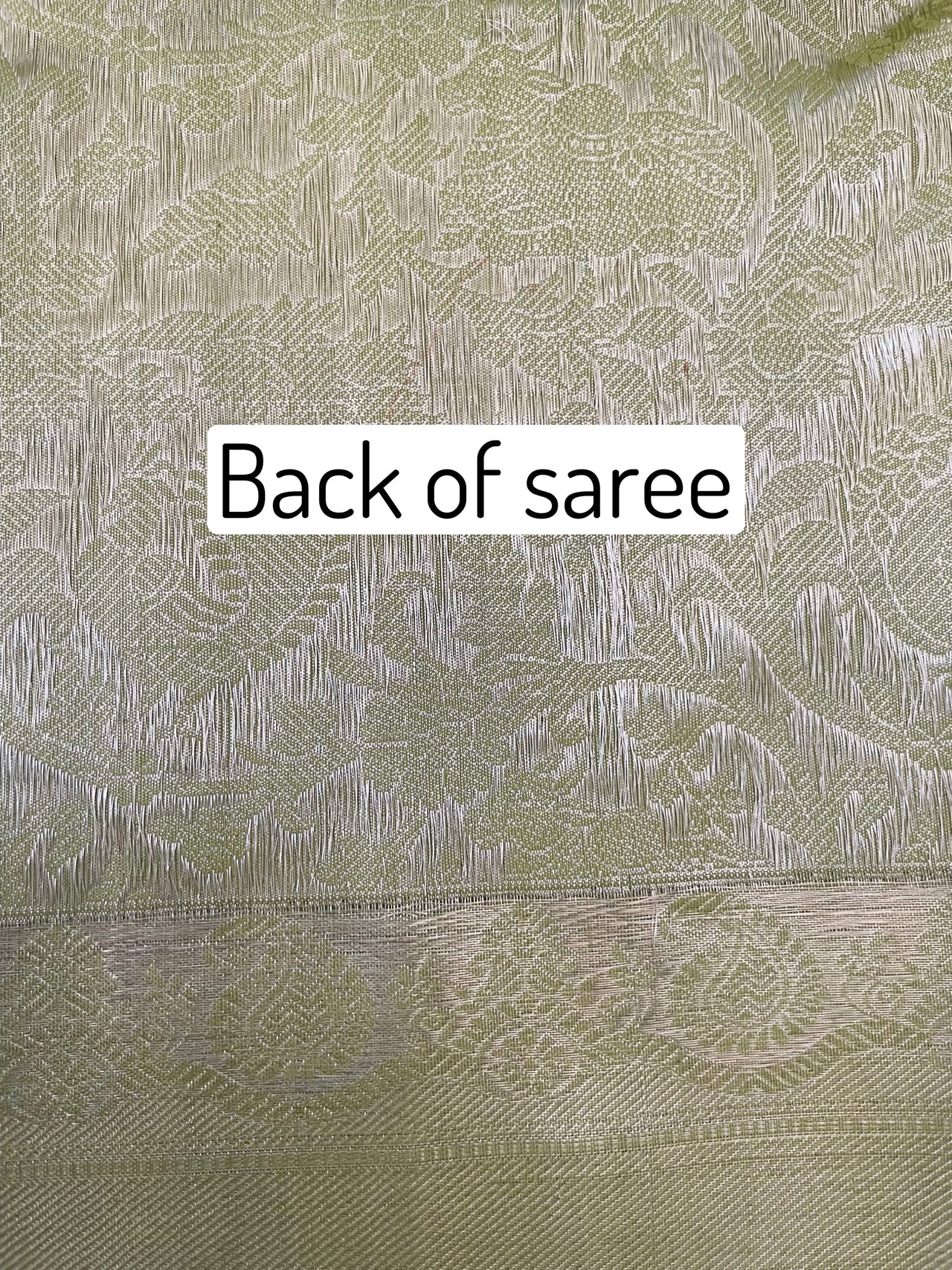 ShopNaya Exclusive | Metallic Kanchipuram Pure Silk Saree | Pastel Green | Pure Silver Zari | Handwoven | Ships from California