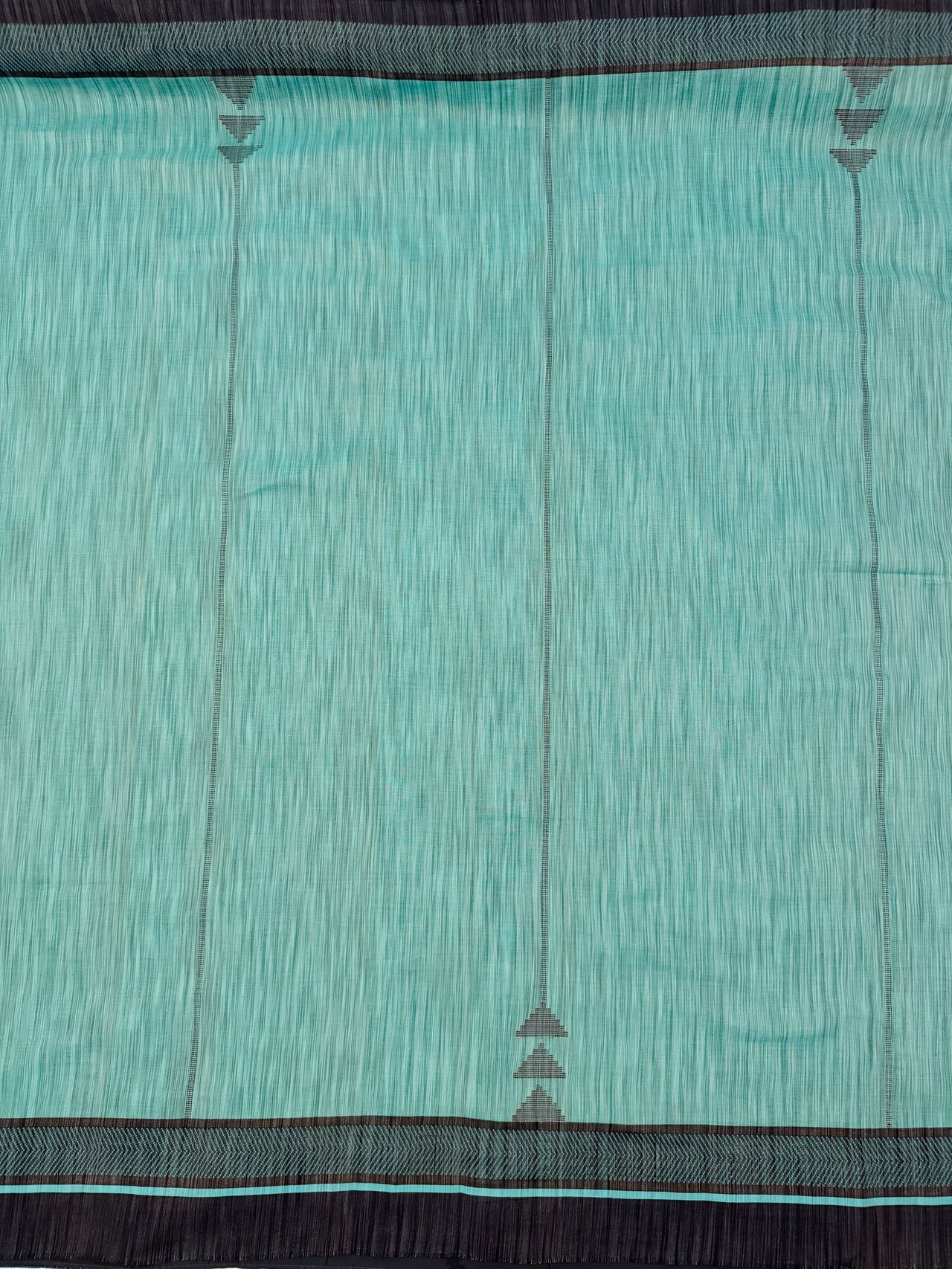 ShopNaya Exclusive | Handwoven | Pure Cotton Saree | Jamdani Weave | No Blouse | Sky Blue | Thread Work | Ships from California