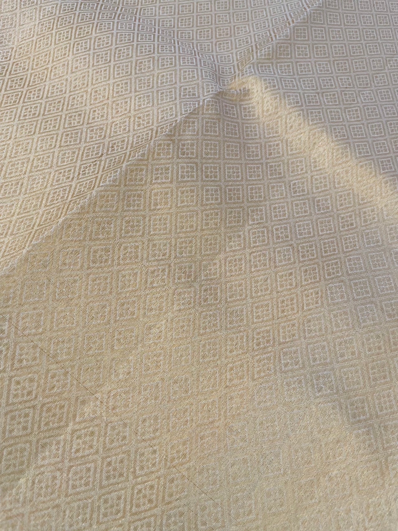 ShopNaya Exclusive | Metallic Brocade Kanchipuram Pure Silk Saree | Beige | Pure Gold Zari | Handwoven | Ships from California