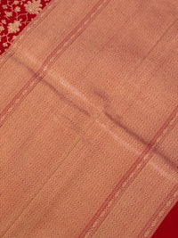 Thumbnail for Banarasi Katan Silk Saree | Red | Handwoven | Silk Mark Certified | Ships from California