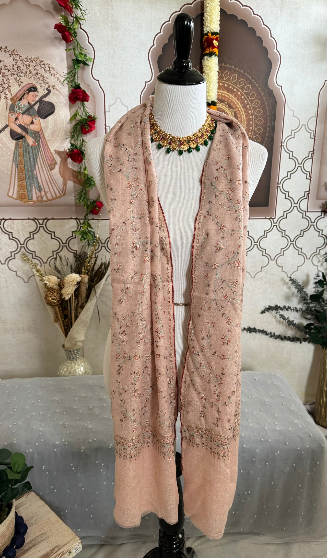 100% cashmere scarf | pale dusty rose | sustainable clothing | Ships from California