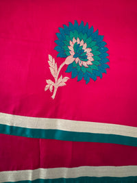 Thumbnail for Banarasi Katan Silk Saree | Kadwa weave | Hot Pink | Gold Zari | Handwoven | Silk Mark Certified | Ships from California