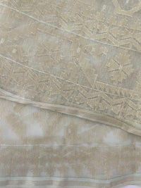 Thumbnail for Masterpiece Authentic Dhakai Jamdani Muslin Saree from Bangladesh | Handwoven | Light Sage Green | Ships from California