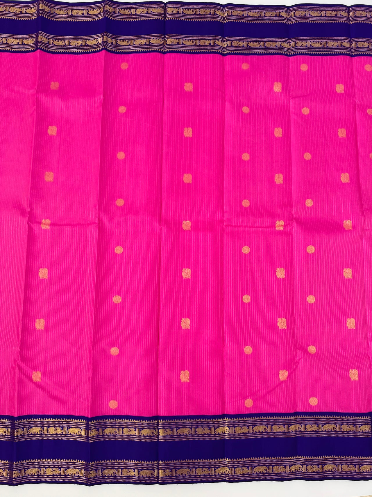 Exclusive Kanchivaram Korvai Pure Silk Pure Zari Silk Saree | Bubblegum Pink & Purple | Gold Zari | Handwoven | Ships from California