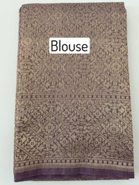 Thumbnail for Banarasi Tissue Silk Alfi Saree | Light Greyish Purple | Gold & Silver Zari | Handwoven | Silk Mark Certified | Ships from California