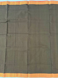 Thumbnail for Handwoven Mangalgiri Cotton Saree | Brown | Gold Zari | Handwoven | Ships from California