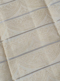 Thumbnail for Exclusive Kanchivaram Designer Pure Silk Pure Zari Silk Saree | Beige & Gold | Handwoven | Ships from California