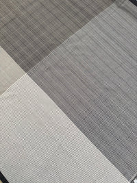 Thumbnail for ShopNaya Exclusive | Handwoven | Contemporary Pure Cotton Saree | No Blouse | Gray & Black | Handloom Mark | Ships from California