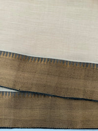 Thumbnail for Handwoven Mangalgiri Cotton Saree | Off-White | Gold Zari | Handwoven | Ships from California