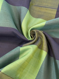 Thumbnail for Vegan Silk Saree | No Zari | Borderless | No Blouse | Handwoven | Shades of Green | Ships from California