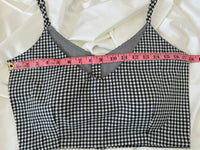 Thumbnail for Ready To Wear Saree Blouse | Handwoven Cotton | Size 34 | Black and White Checks | Sphagetti Strap | Free Shipping | Ships from California