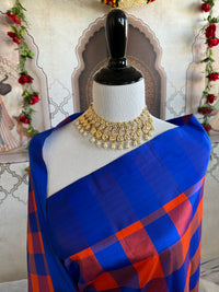 Thumbnail for Banarasi Katan Silk Saree | Royal Blue | Gold Zari | Handwoven | Silk Mark Certified | Ships from California
