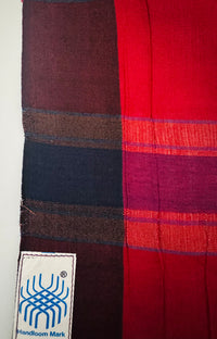 Thumbnail for ShopNaya Exclusive | Handwoven | Cotton Saree | No Blouse | Red & Black | Dual Shade | Handloom Mark | Ships from California