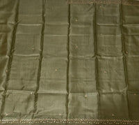 Thumbnail for Lightweight Gotta Patti Embroidery Pure Tussar Silk Saree | Sage Green | Hand Embroidery | Ships from California