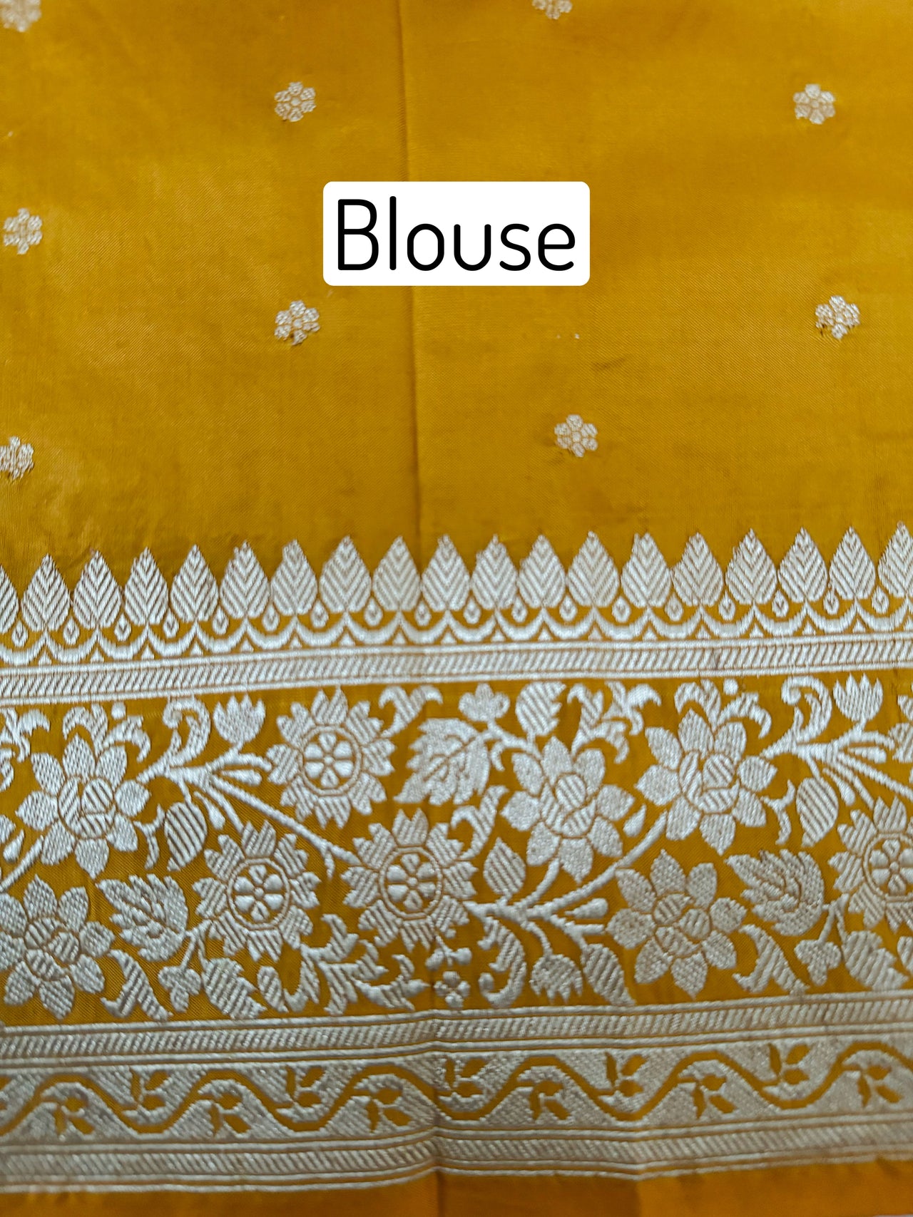 Banarasi Katan Silk Saree | Kadwa weave | Yellow | Handwoven | Silk Mark Certified | Ships from California
