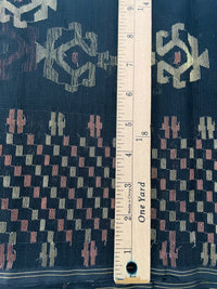 Thumbnail for Authentic Dhakai Jamdani Muslin Saree from Bangladesh | Handwoven | Black | Gold and Copper Threads | Ships from California
