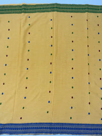 Thumbnail for Assam Eri Silk Saree | Yellow | Handwoven | Silk Mark Certified | Ships from California