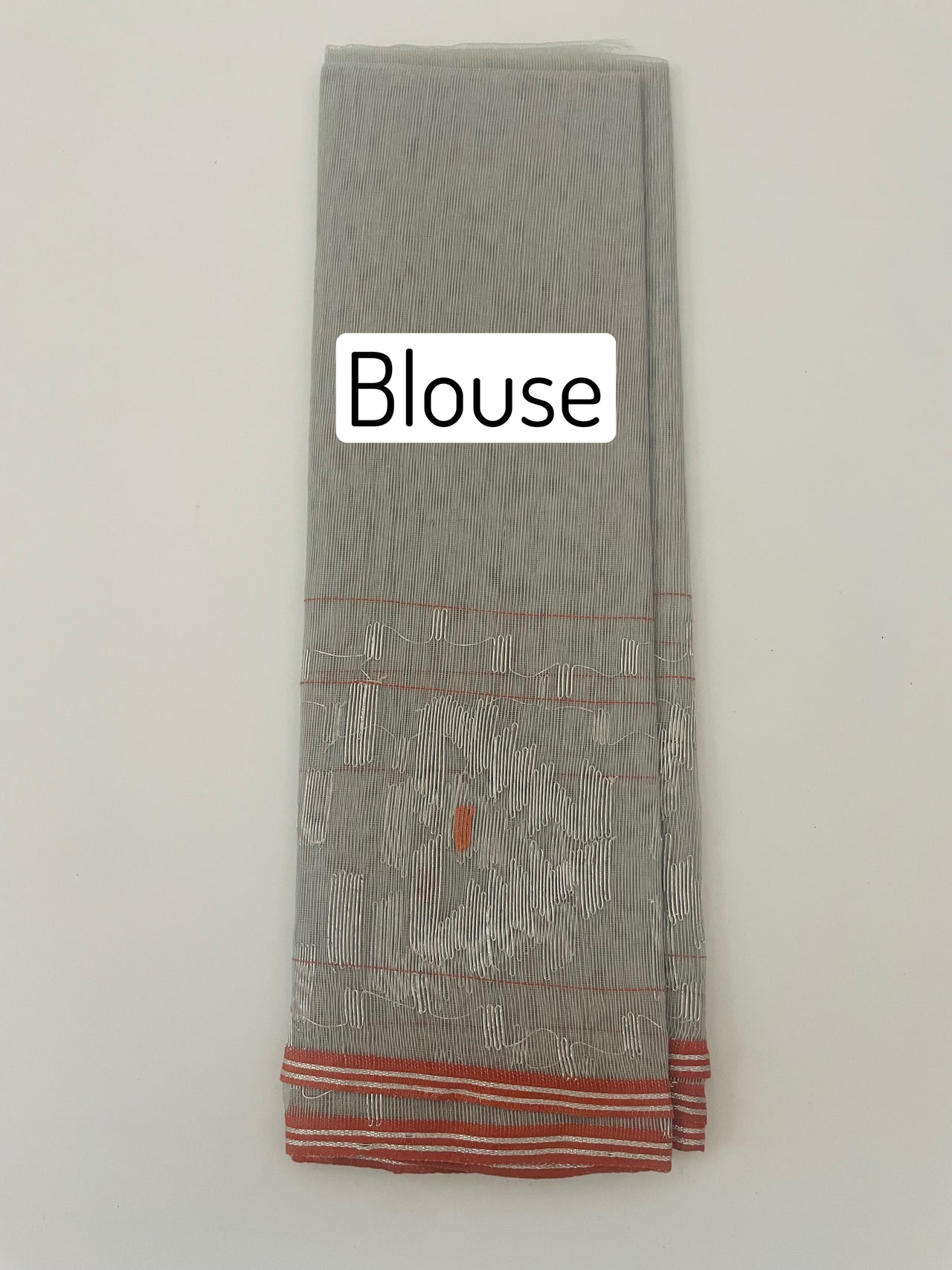 Authentic Dhakai Jamdani Muslin Saree from Bangladesh | Handwoven | Silver Gray | Ships from California