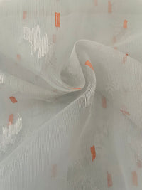 Thumbnail for Authentic Dhakai Jamdani Muslin Saree from Bangladesh | Handwoven | Silver Gray | Ships from California