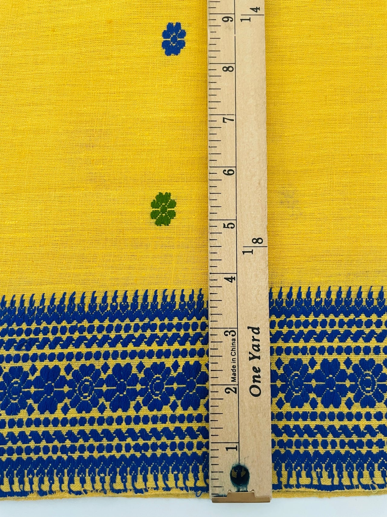 Assam Eri Silk Saree | Yellow | Handwoven | Silk Mark Certified | Ships from California