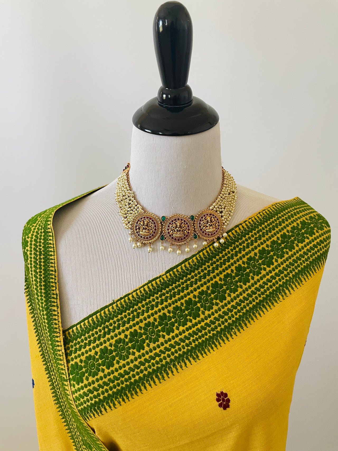 Assam Eri Silk Saree | Yellow | Handwoven | Silk Mark Certified | Ships from California